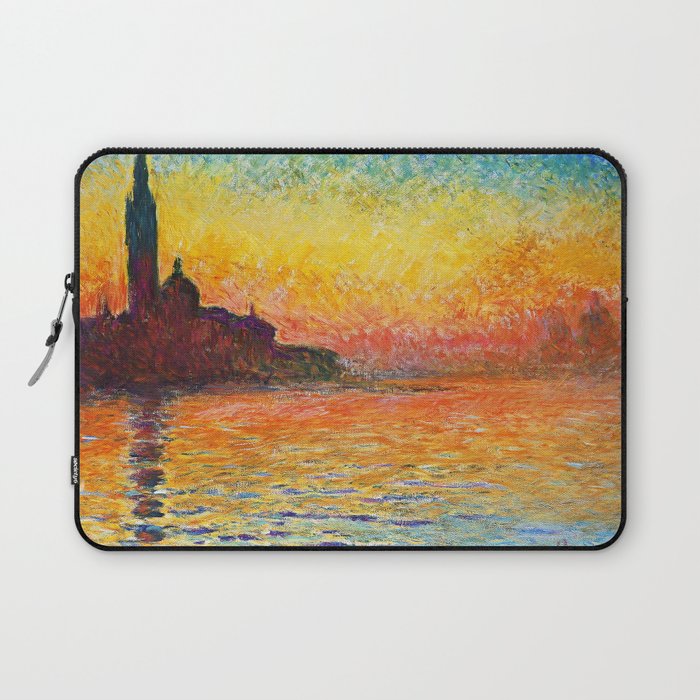 Claude Monet Sunset In Venice Laptop Sleeve
