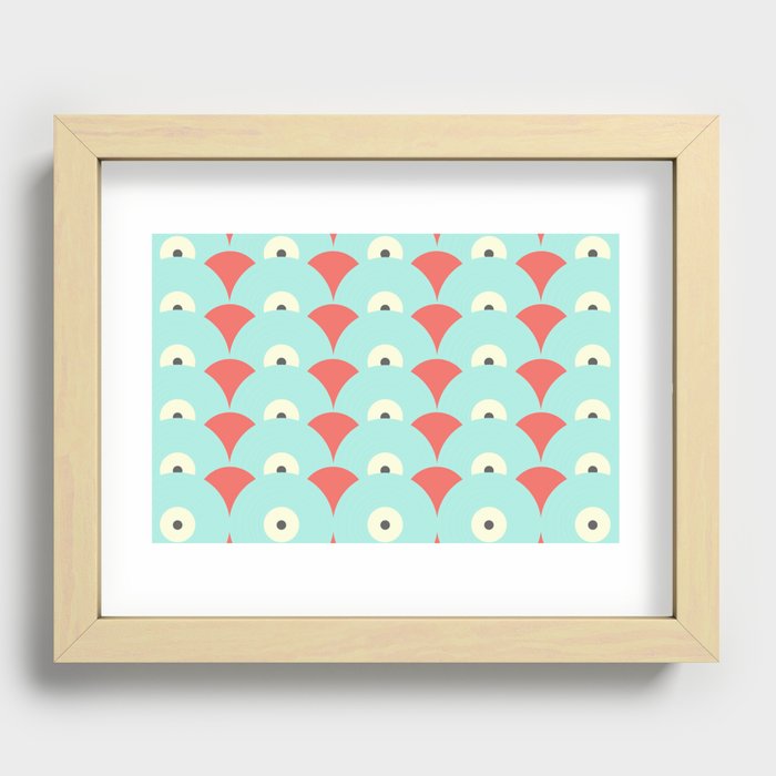 Records Pattern #3 Recessed Framed Print