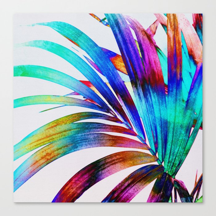 Multicolor Palm Leaf Canvas Print