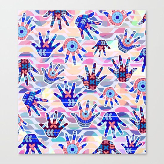 Colorful hands II Canvas Print