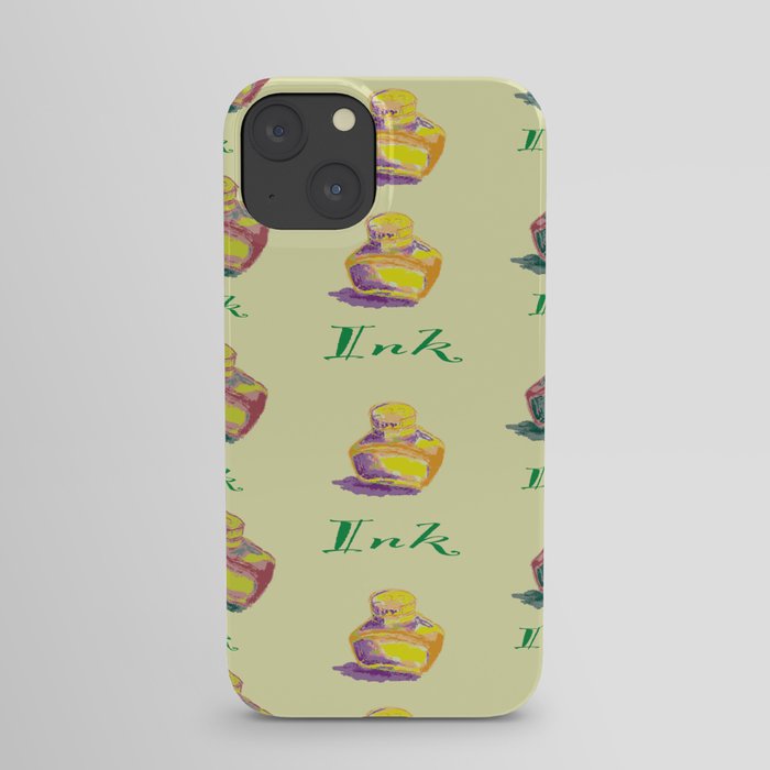 Inkwells - Green, Lavender, Sepia & Peach  iPhone Case