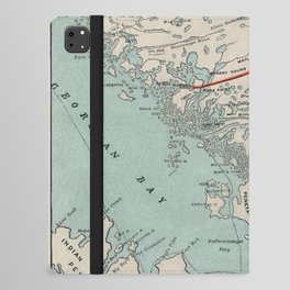 Vintage Map of Georgian Bay and Muskoka Lakes iPad Folio Case