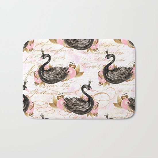 Black Swans ballerina #2 Bath Mat