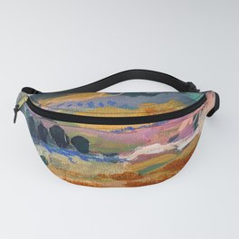Rusty Land, abstract landscape artwork Fanny Pack