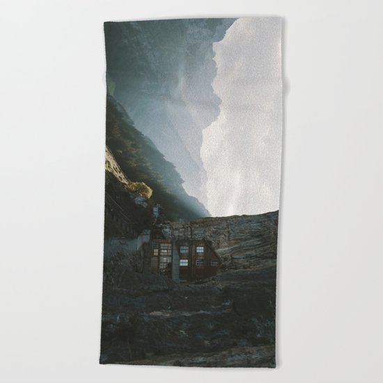 Mountain Cabin - Landscape Photography Beach Towel