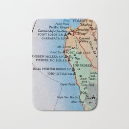 Californina Camping Map Bath Mat