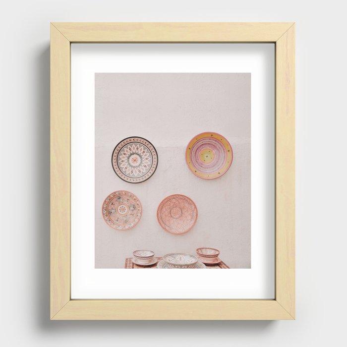 Traditional Moroccan Plates Recessed Framed Print