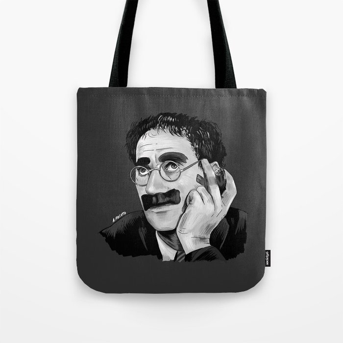 Groucho Marx Portrait Illustration Tote Bag