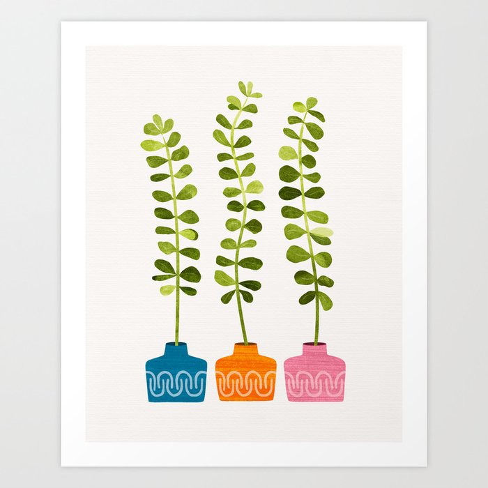 Sweet Sprout Friends - Contemporary Botanical Illustration Art Print