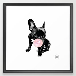French bulldog Bubblegum Framed Art Print