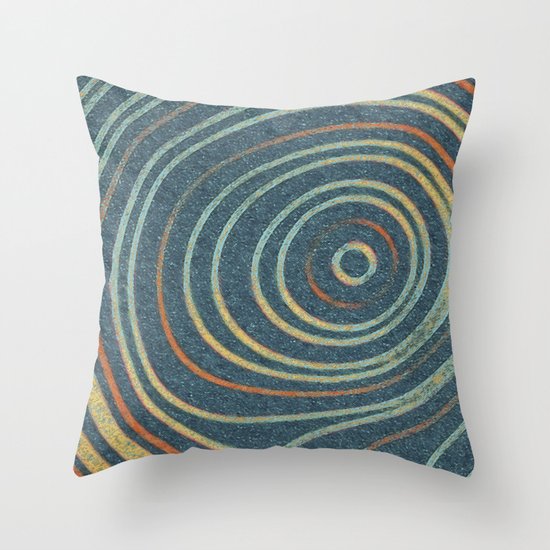 Curved Stripes Throw Pillow