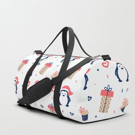 Christmas Pattern Gifts Penguin Cute Duffle Bag