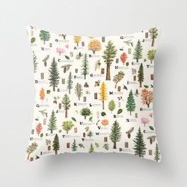 Trees of the Pacific Northwest Throw Pillow