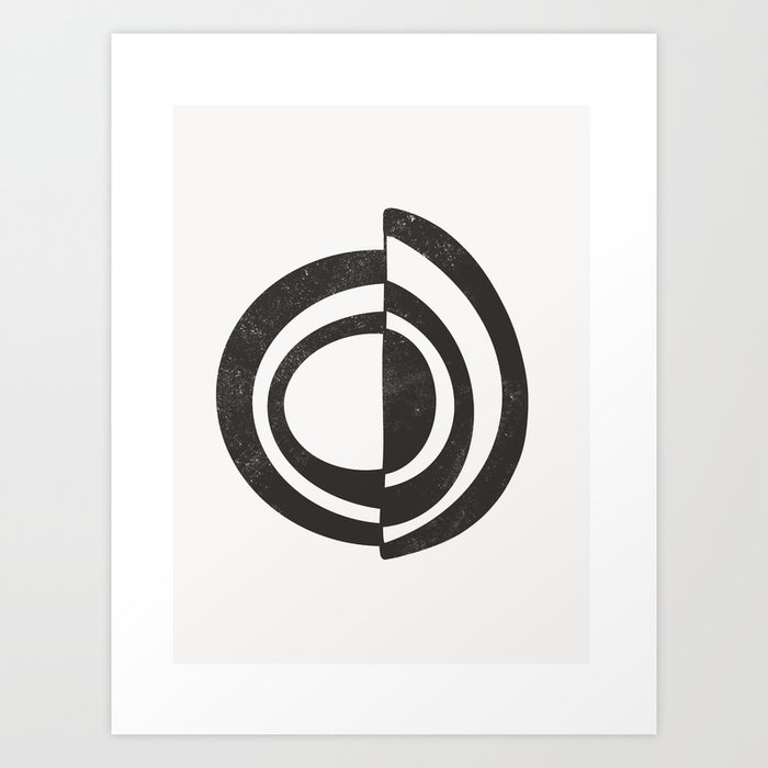 Takis Black And White Minimal Abstract Simple Shape Art