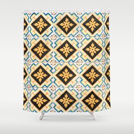 Vintage azulejos, traditional Portuguese tiles Shower Curtain