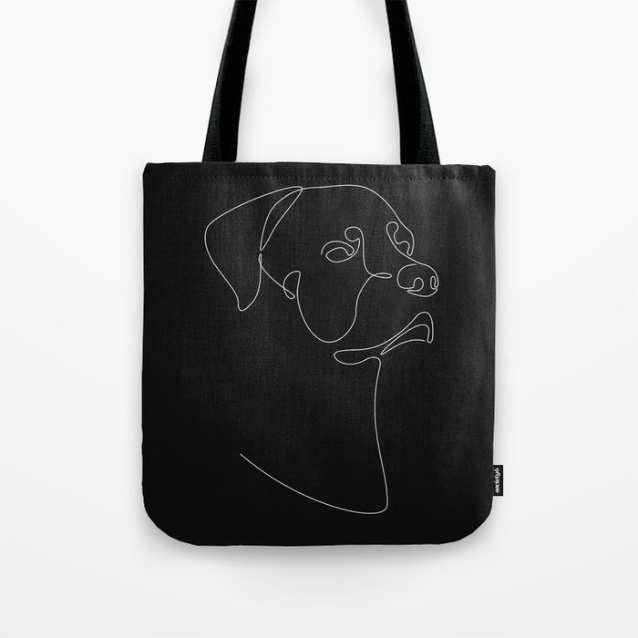 Black Rottweiler Tote Bag