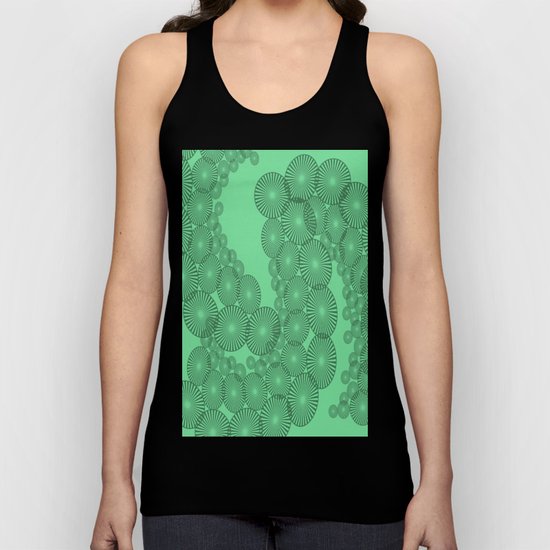 Green Circles Fractal Unisex Tank Top