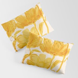 Golden Bloom | Floral Painting Home Decor Pillow Sham