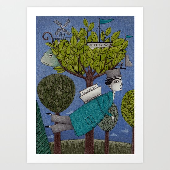 The Reading Tree Art Print