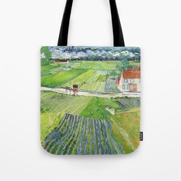 Vincent van Gogh - Landscape with a Carriage and a Train Tote Bag