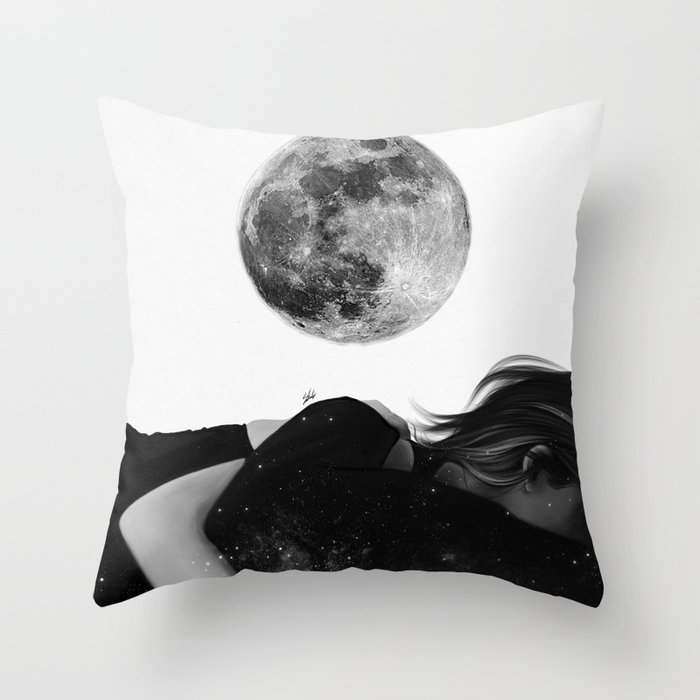 Love beyond the moon. Throw Pillow