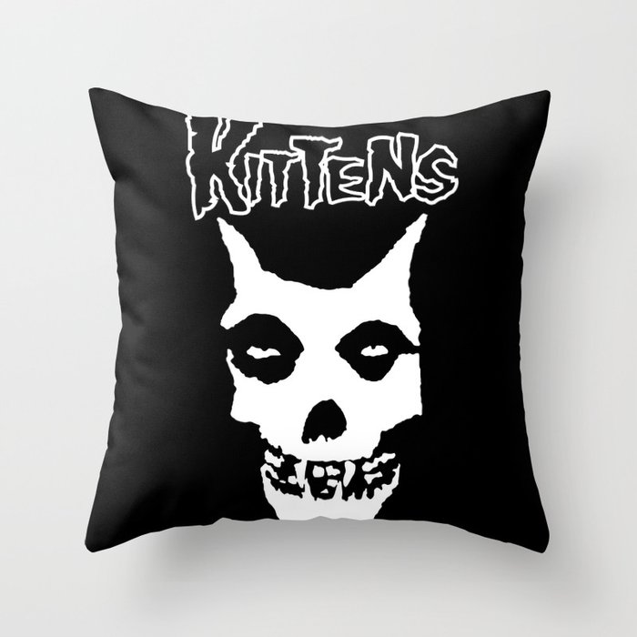 Misfit Kittens Throw Pillow