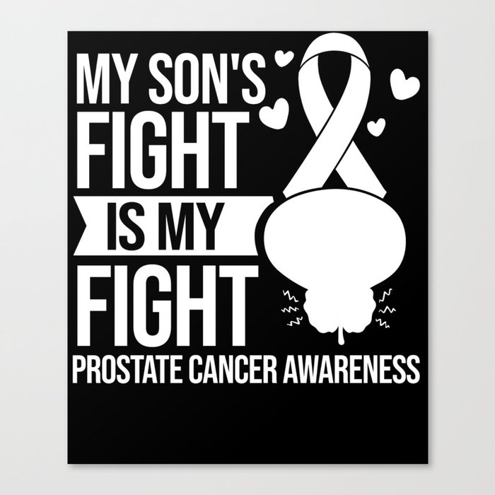 Prostate Cancer Blue Ribbon Survivor Awareness Canvas Print