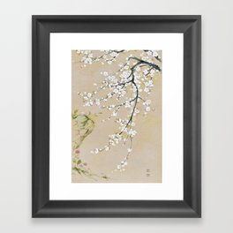 Ume flower painting,korean painting. chinoiserie. Framed Art Print