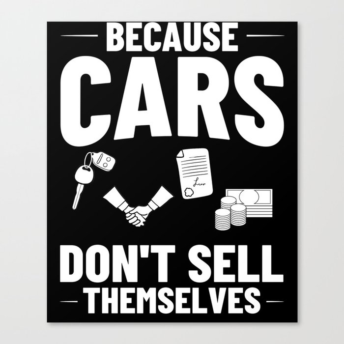 Used Car Salesman Auto Seller Dealership Canvas Print
