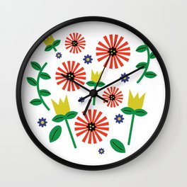Flower Party Wall Clock