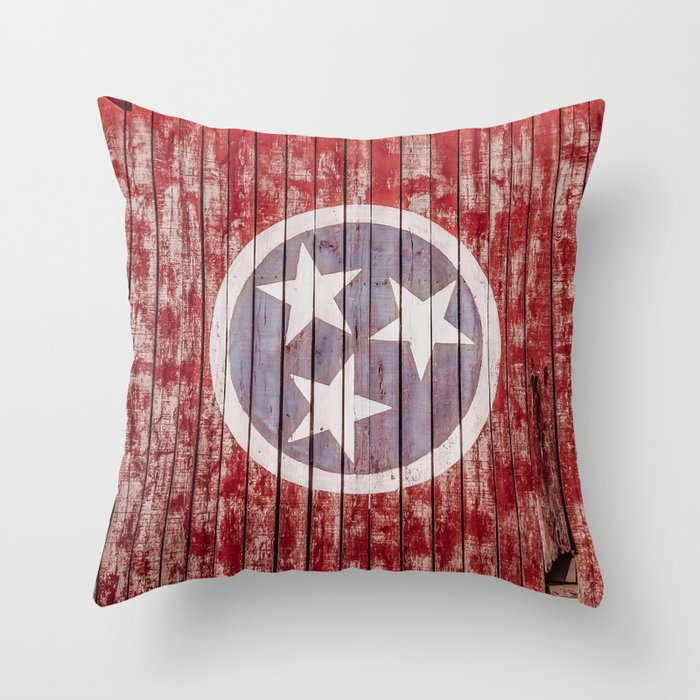 Tennessee State Flag Barn Throw Pillow