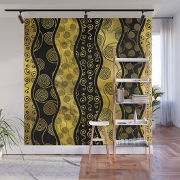 Luxury  Black and Gold African Pattern Wall Mural | Graphicdesign, Bush, Outback, Geometric, Culture, Gold, Nativeart, Folk, Aztec, Africa 