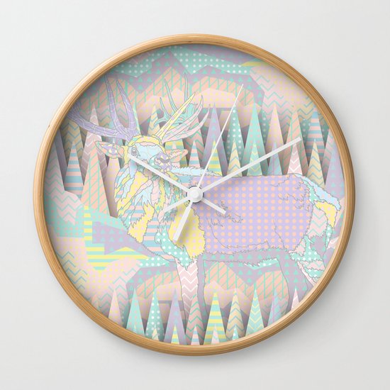 Deer Forest Wall Clock