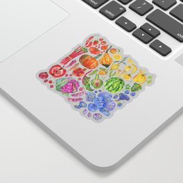 Rainbow of Fruits and Vegetables Sticker