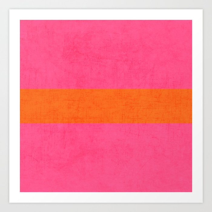 hot pink and orange classic  Art Print