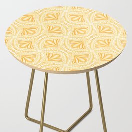 Textured Fan Tessellations in Warm Sunny Yellow Side Table