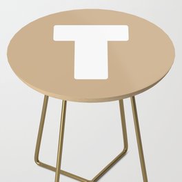 T (White & Tan Letter) Side Table