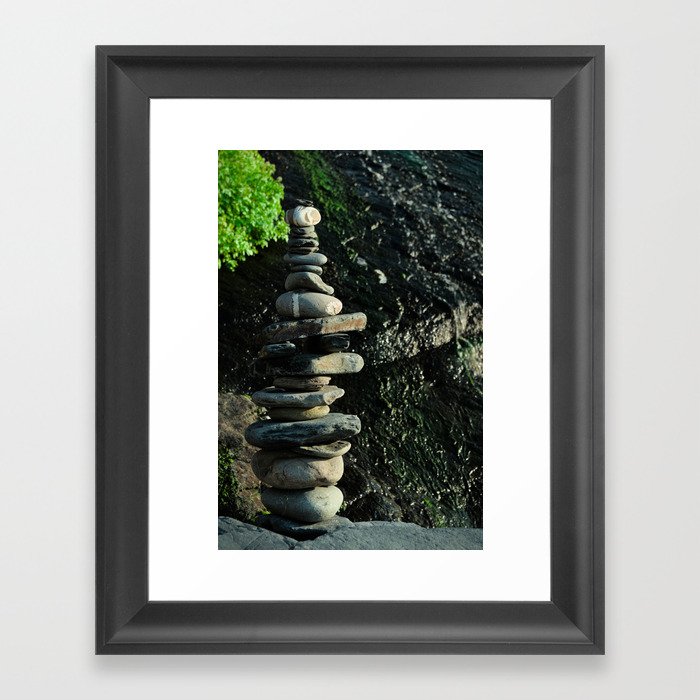 Zen Stones in Southwest Alentejo Framed Art Print