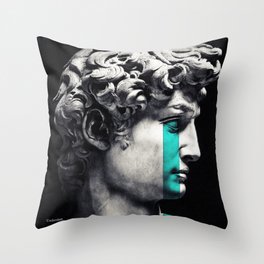 Crying David Throw Pillow