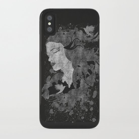 Cosmic dreams (B&W) iPhone Case