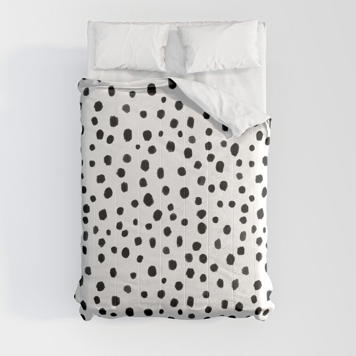 Modern Polka Dot Hand Painted Pattern Comforter
