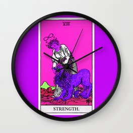 8. Strength- Neon Dreams Tarot Wall Clock
