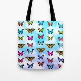 Blue Sky Butterflies Tote Bag