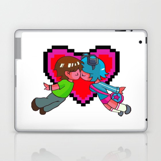 Scott Pilgrim Ramona Flowers 8 Bit Heart Laptop Ipad Skin By Kayteadesign
