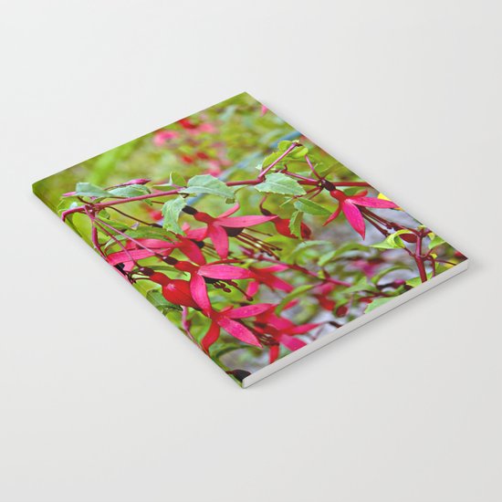 Pink Fuchsia Blossoms Notebook
