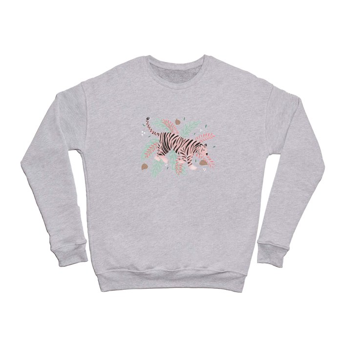Mint and pink tiger Crewneck Sweatshirt