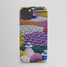 Pearl of the Andes Mountains - Valley of Starry Ranunculus Blossoms and Flower Sellers iPhone Case