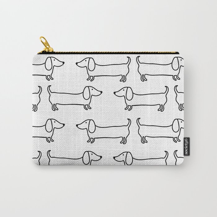 Dachshund in black-white Carry-All Pouch