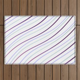 Blue and purple Wavy Outdoor Rug