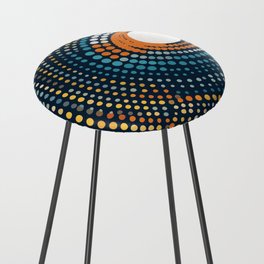 Dotted Contemporary Colors Minimal Pattern Counter Stool